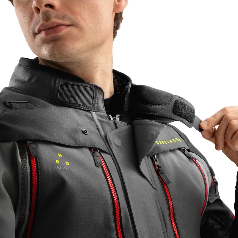 Rebelhorn Hardy 3.0 Motorradjacke anthrazit-grau-gelb