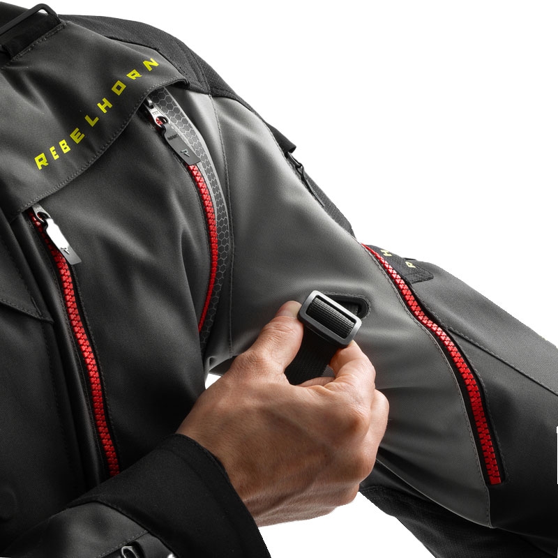 Rebelhorn Hardy 3.0 Motorradjacke anthrazit-grau-gelb