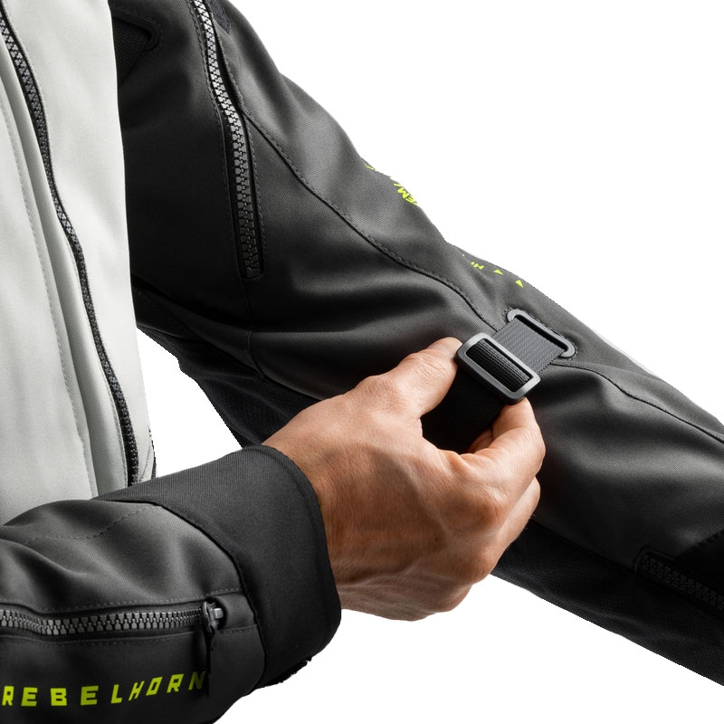 Rebelhorn Hardy 3.0 Motorradjacke schwarz-grau-fluogelb