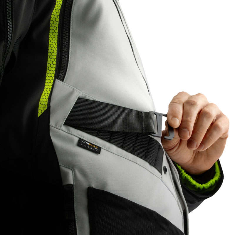 Rebelhorn Hardy 3.0 Motorradjacke schwarz-grau-fluogelb