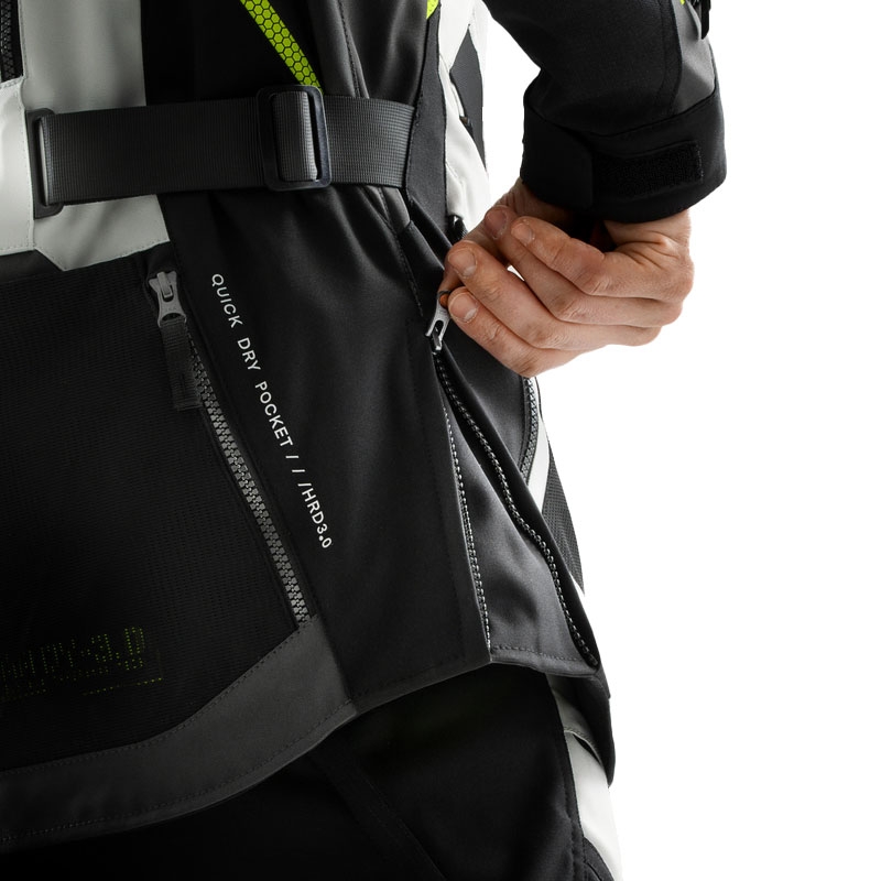 Rebelhorn Hardy 3.0 Motorradjacke schwarz-grau-fluogelb