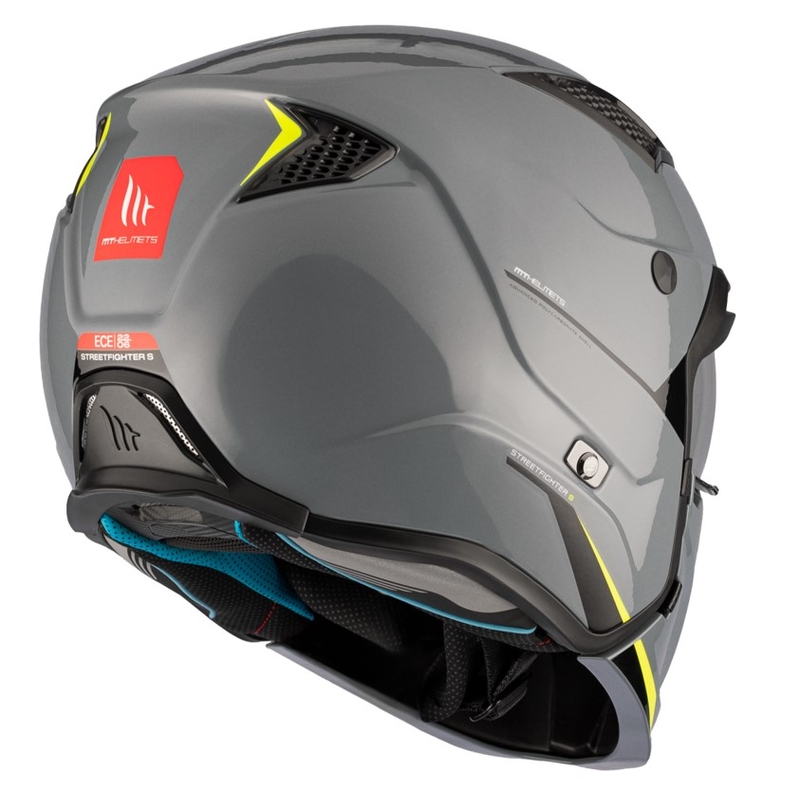 Jethelm mit Maske MT Streetfighter SV S Solid A22 glänzend grau mit Iridium-Visier