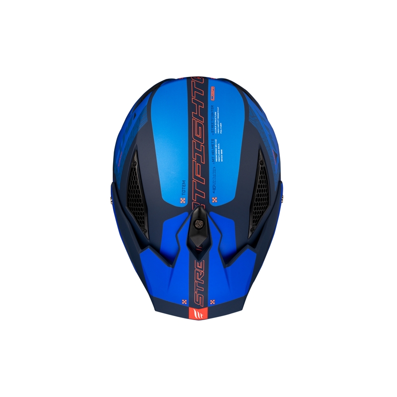Jethelm mit Maske MT Streetfighter SV Totem C17 weiß-blau mit Iridium-Visier