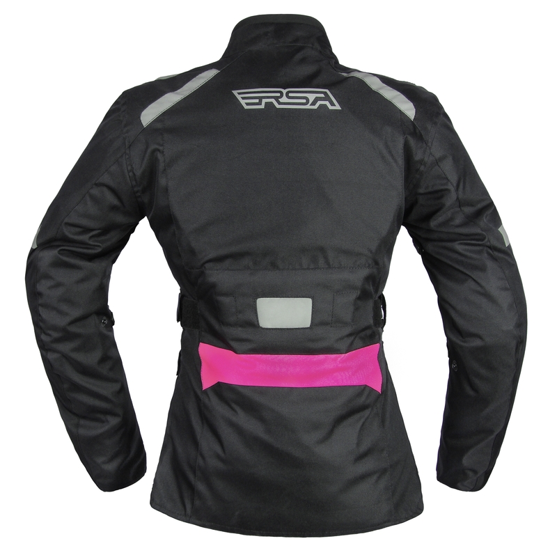 Damen Motorradjacke RSA Gun schwarz und rosa Ausverkauf