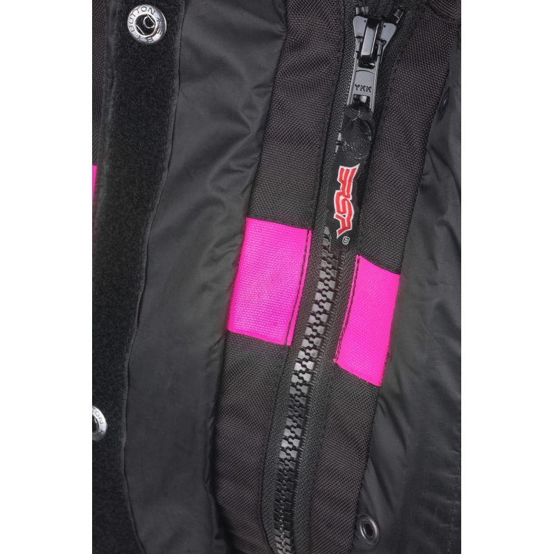 Damen Motorradjacke RSA Gun schwarz und rosa Ausverkauf