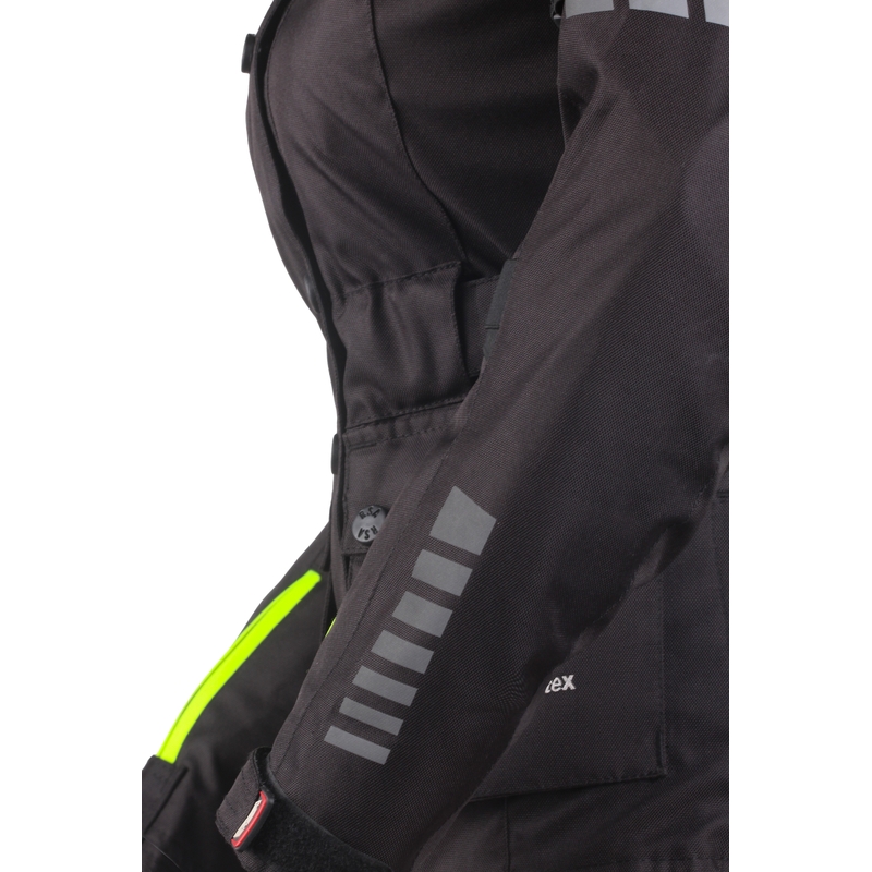 Damen Motorradjacke RSA Gun schwarz-fluo gelb Ausverkauf