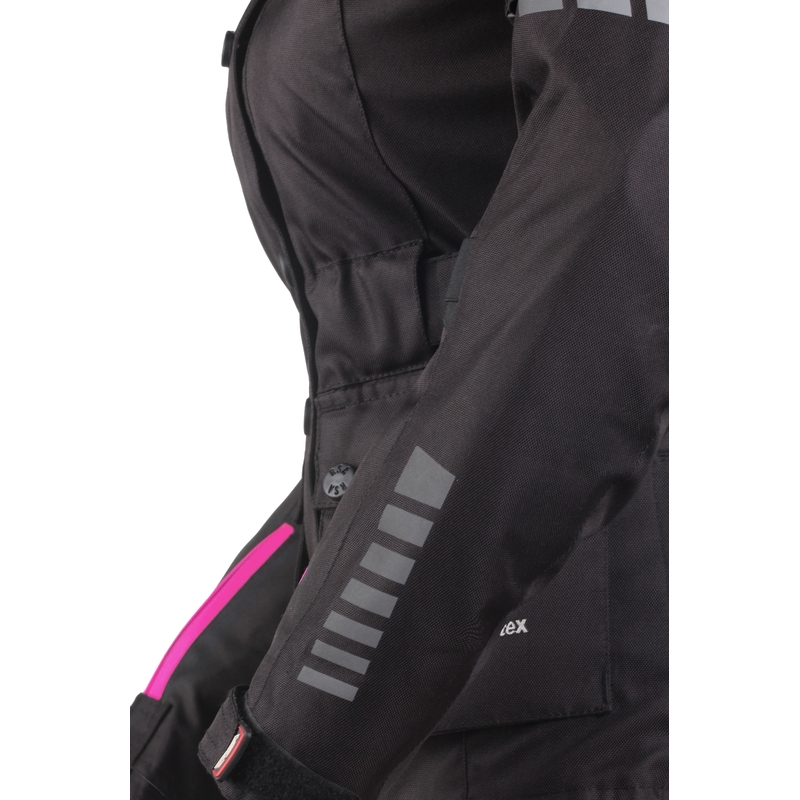 Frauen dreilagige Motorradjacke RSA Gun schwarz und rosa Ausverkauf