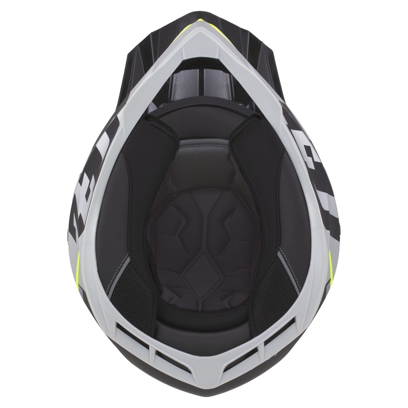 Motocrosshelm ZED X1.9 Tendo mattschwarz-dunkelgrau-hellgrau-fluogelb