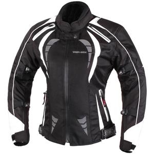 Damen Motorradjacke RSA Queen schwarz und weiß Ausverkauf