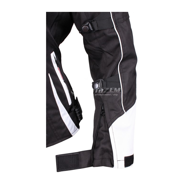 Damen Motorradjacke RSA Queen schwarz und weiß Ausverkauf