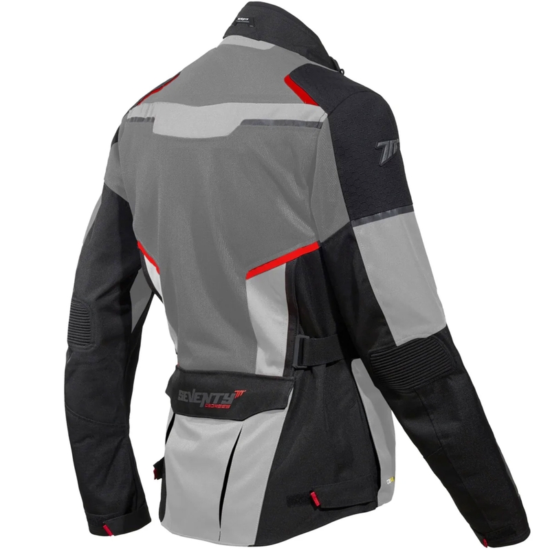 Seventy Degrees SD-JT70 Atacama Motorradjacke schwarz-grau-rot