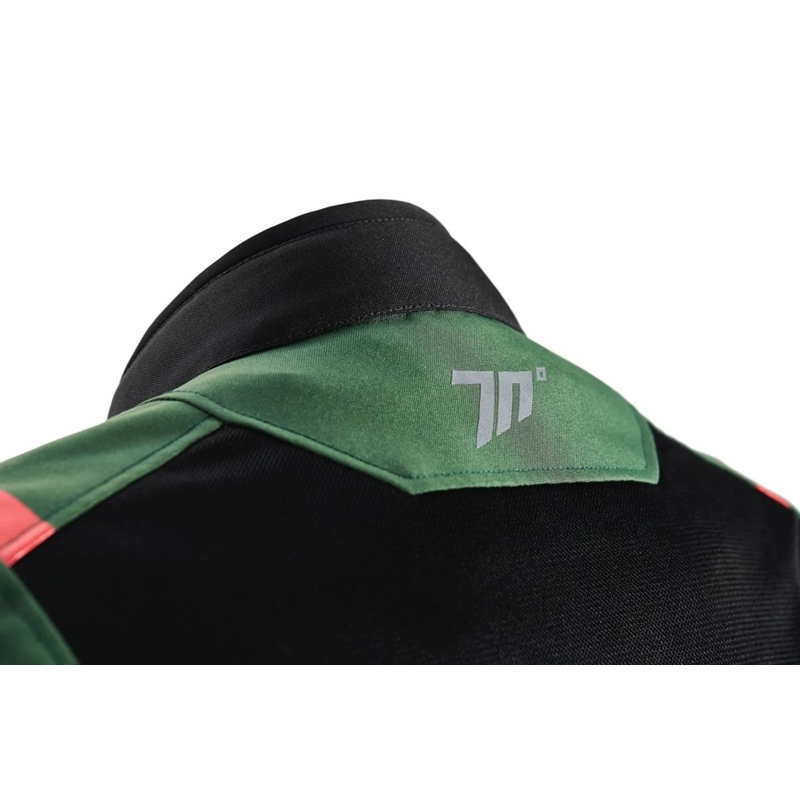 Seventy Degrees SD-JT66 Sahara Khaki Red Motorradjacke