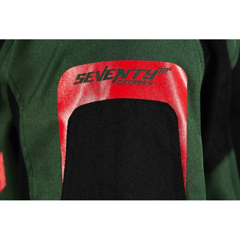 Seventy Degrees SD-JT66 Sahara Khaki Red Motorradjacke