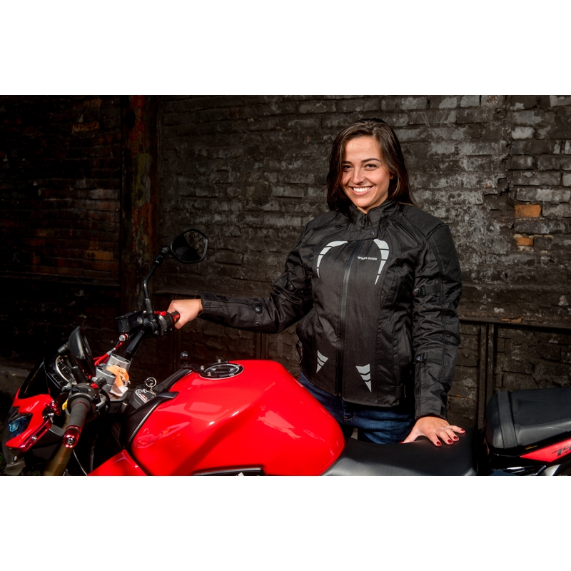 Damen Motorradjacke RSA Queen schwarz Ausverkauf