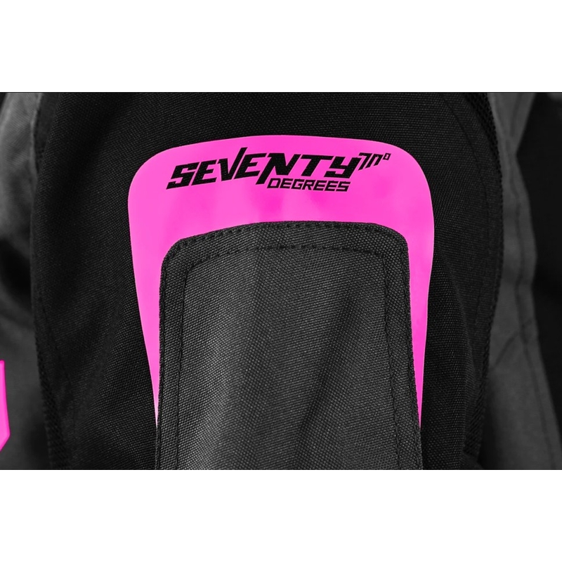 Damen Motorradjacke Seventy Degrees SD-JT68 Sahara grau-pink