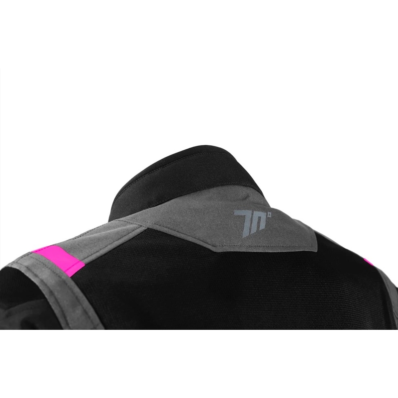 Damen Motorradjacke Seventy Degrees SD-JT68 Sahara grau-pink