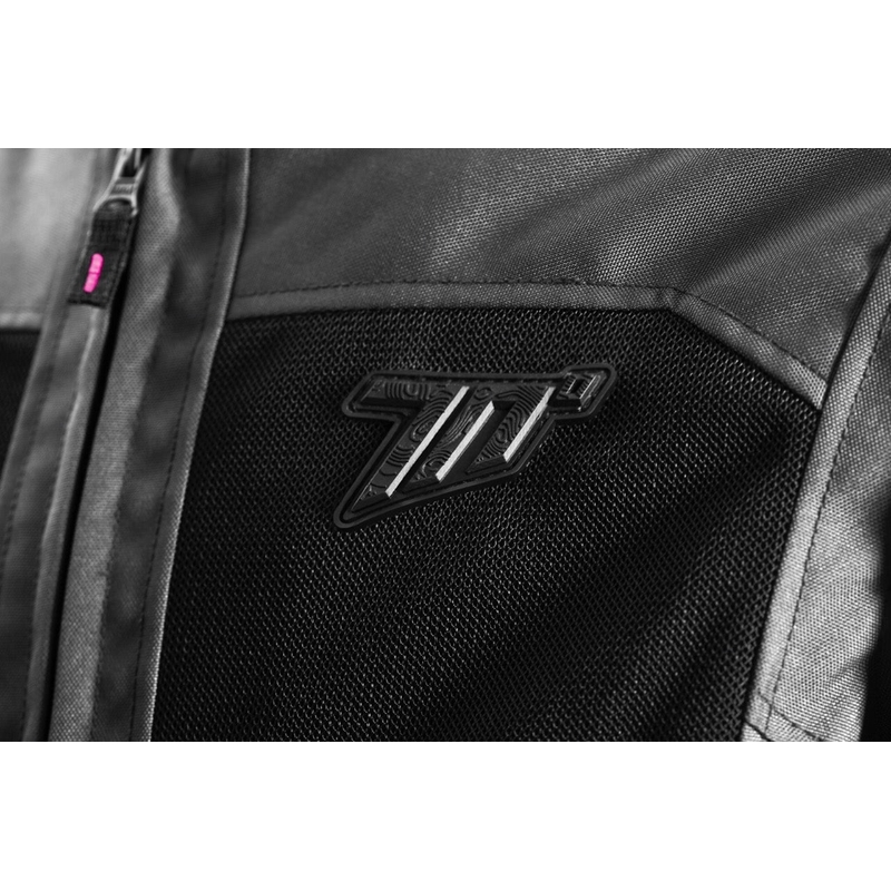 Damen Motorradjacke Seventy Degrees SD-JT68 Sahara grau-pink