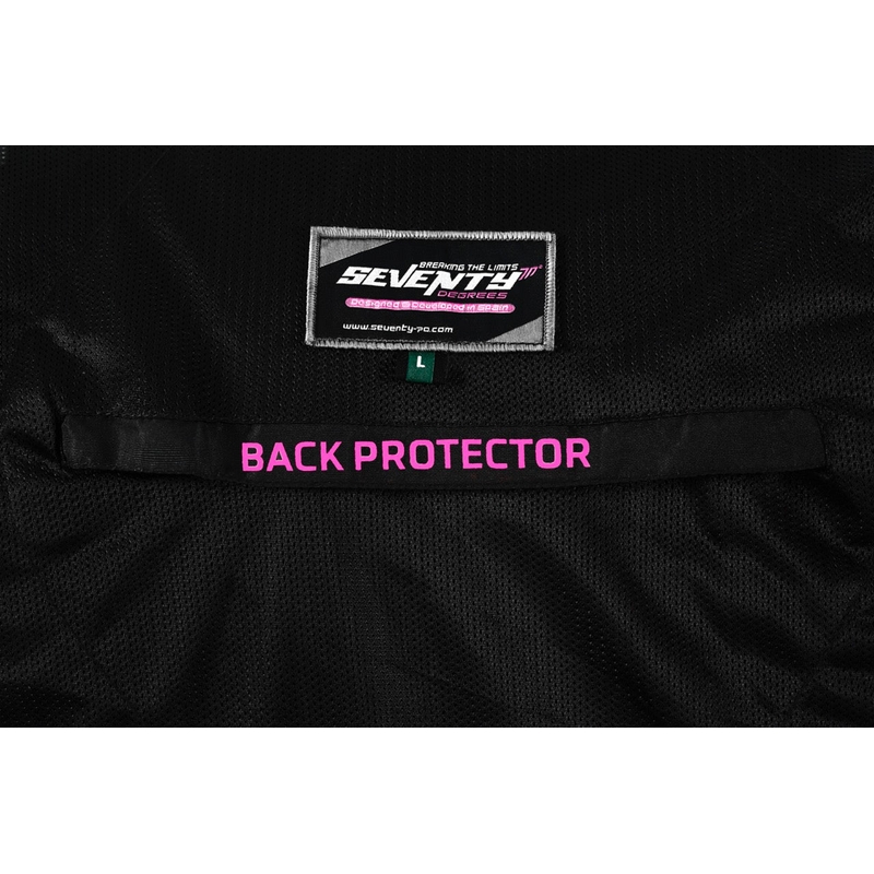 Damen Motorradjacke Seventy Degrees SD-JT68 Sahara grau-pink