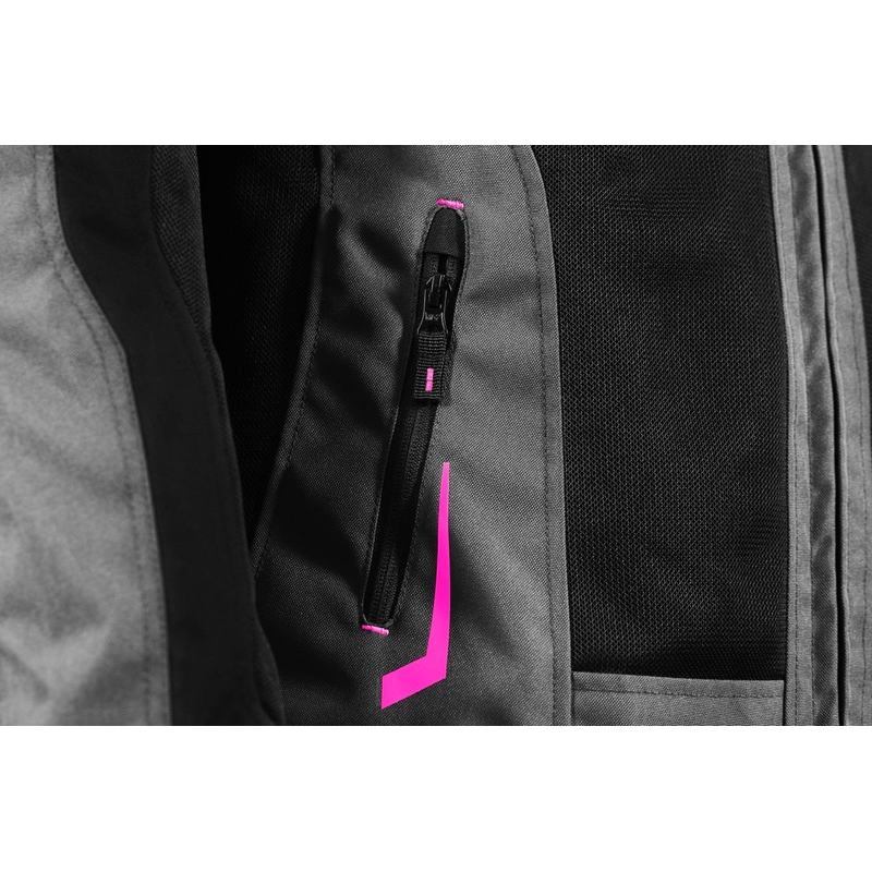 Damen Motorradjacke Seventy Degrees SD-JT68 Sahara grau-pink