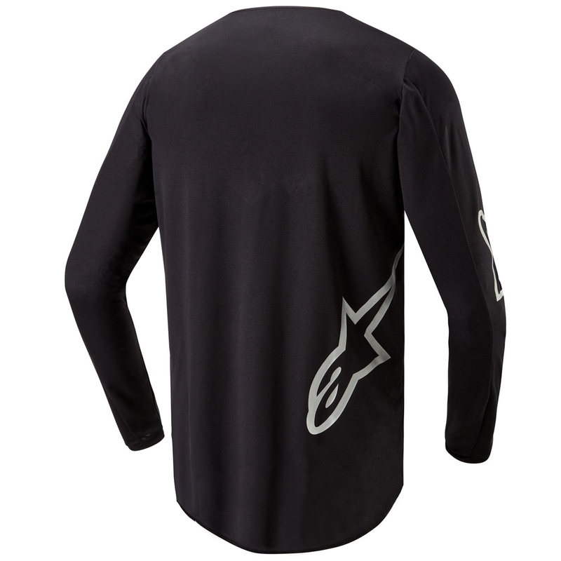 Alpinestars Fluid Lucent Motocross Trikot schwarz und silber