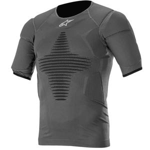 Thermoshirt mit kurzen Ärmeln und Protektoren Alpinestars Roost Base anthrazit-schwarz
