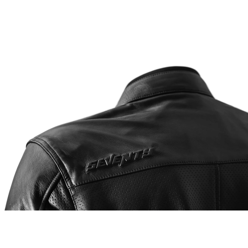 Seventy Degrees SD-JL4 Legend Classic Leder-Motorradjacke Schwarz