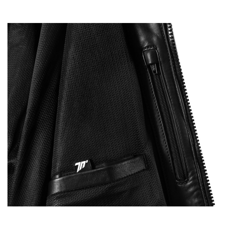 Seventy Degrees SD-JL4 Legend Classic Leder-Motorradjacke Schwarz