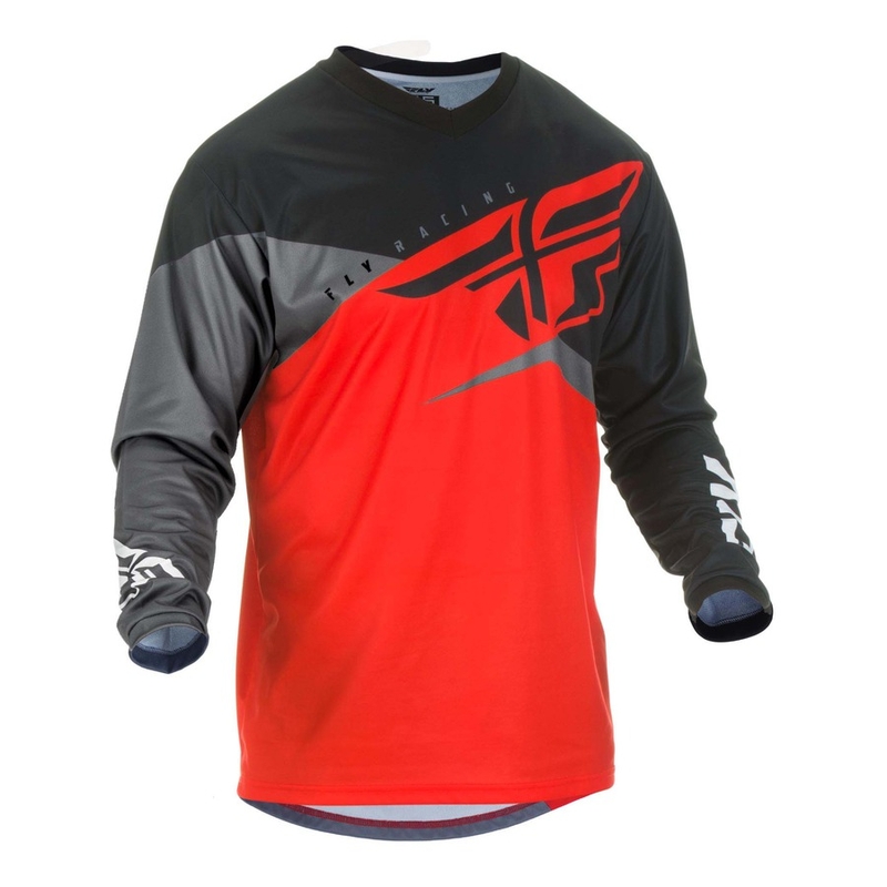 Motocross Trikot FLY Racing F-16 2019 - USA rot-schwarz-grau Ausverkauf