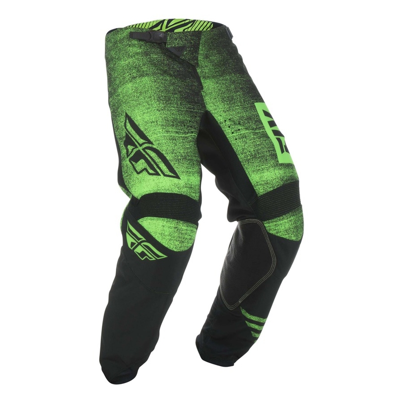 Motocross-Hose FLY Racing Kinetic NOIZ 2019 - USA schwarz-fluo grün sale Ausverkauf