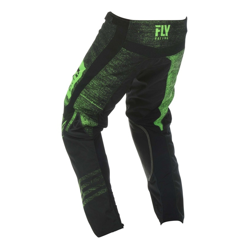 Motocross-Hose FLY Racing Kinetic NOIZ 2019 - USA schwarz-fluo grün sale Ausverkauf