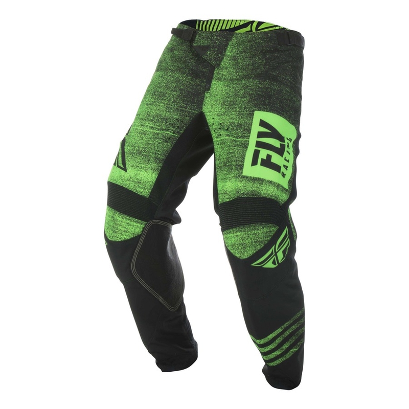 Motocross-Hose FLY Racing Kinetic NOIZ 2019 - USA schwarz-fluo grün sale Ausverkauf