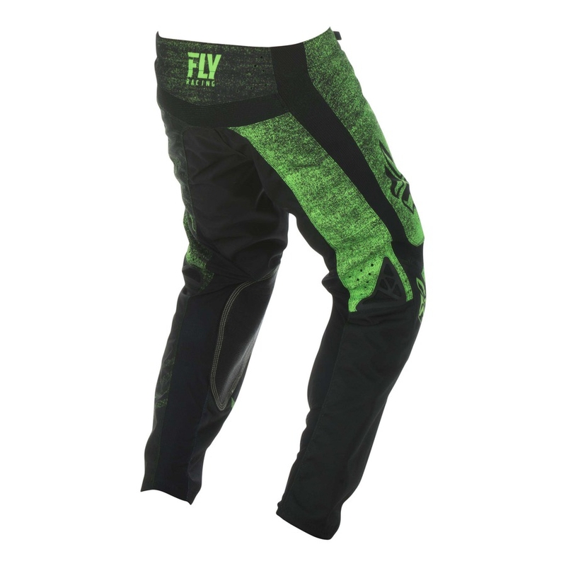 Motocross-Hose FLY Racing Kinetic NOIZ 2019 - USA schwarz-fluo grün sale Ausverkauf
