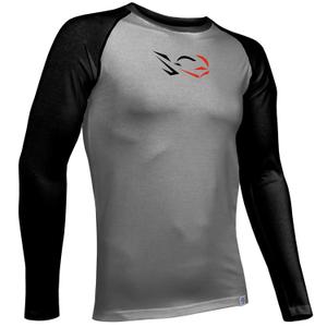 Herren Thermo T-Shirt Nanosilver® Combi Ride grau-schwarz