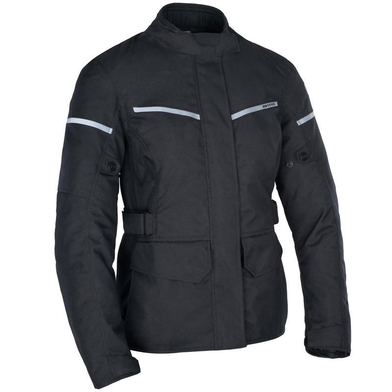 Oxford Spartan Long WP Damen Motorradjacke Schwarz