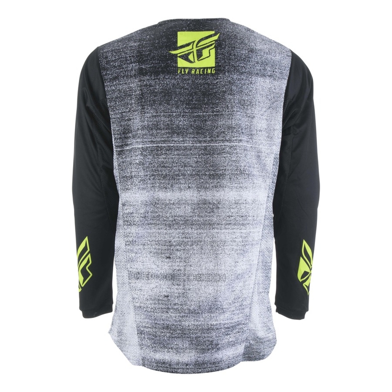 Motocross Trikot FLY Racing Kinetic NOIZ 2019 - USA schwarz-fluo gelb Ausverkauf