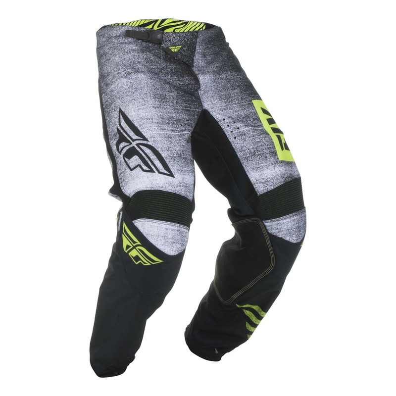 Motocross-Hose FLY Racing Kinetic NOIZ 2019 - USA schwarz-fluo gelb