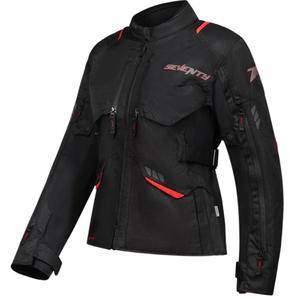 Damen Motorradjacke Seventy Degrees SD-JT69 Tanami schwarz-rot