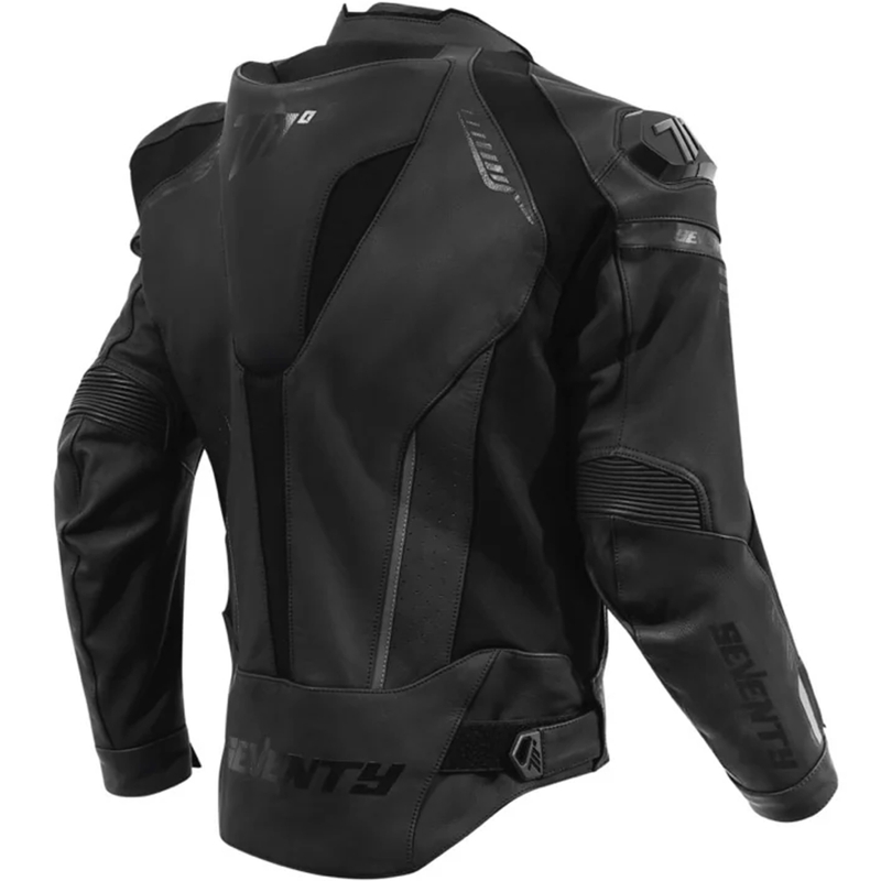Seventy Degrees SD-JL24 Spoiler Leder Motorradjacke schwarz
