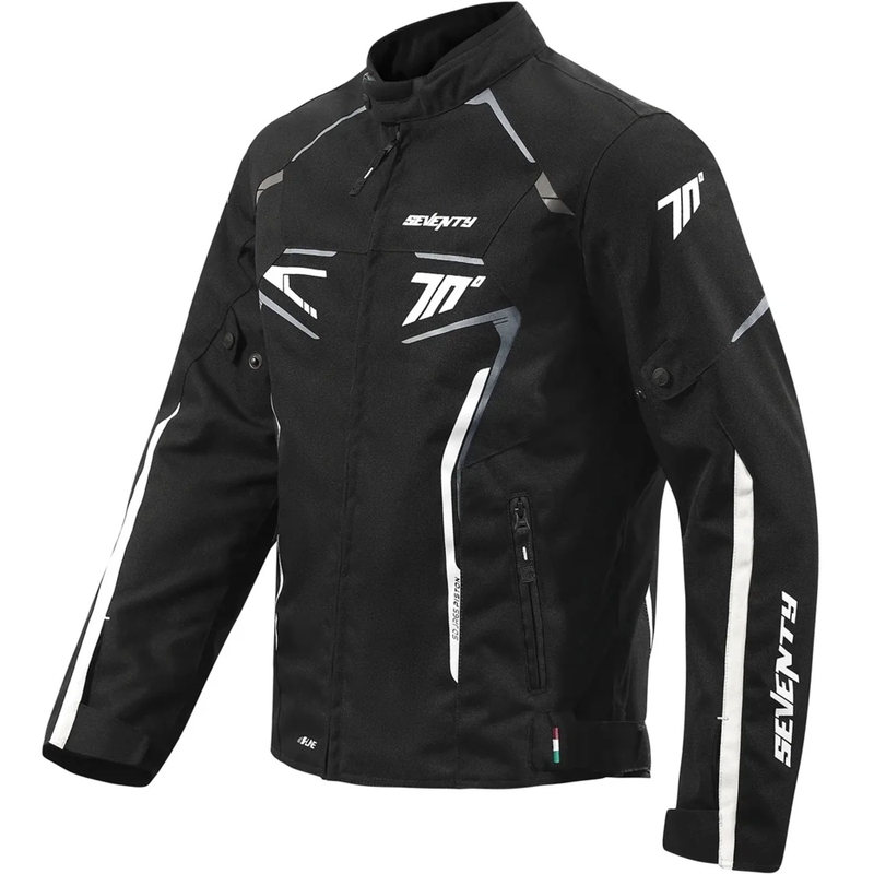 Seventy Degrees SD-JR65 Piston Motorradjacke schwarz-grau-weiß