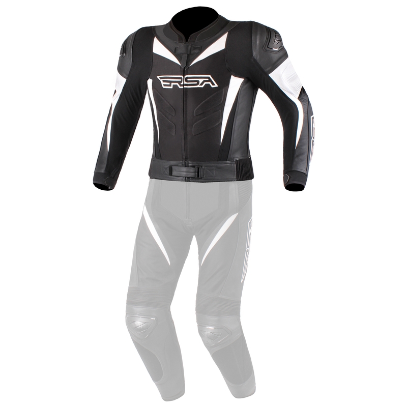 Herren RSA GPX schwarz-weiß Motorradjacke Ausverkauf