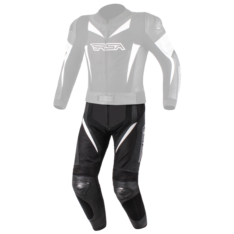 Herren RSA GPX Schwarz-Weiß Motorradhosen Ausverkauf