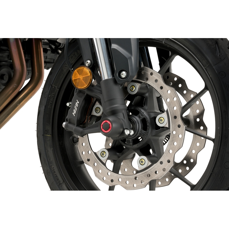 Achsprotektor PUIG PHB19 schwarz without color caps, front für HONDA CB 750 Hornet 2023-2026