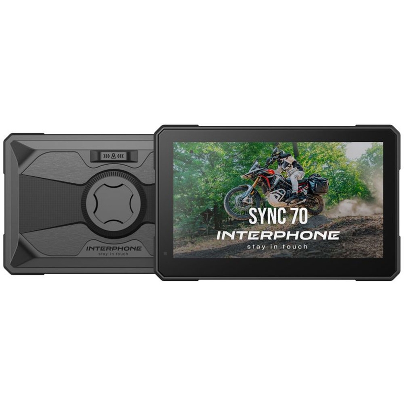 Interphone RIDESYNC70 Apple CarPlay und Android Auto Display für Motorräder