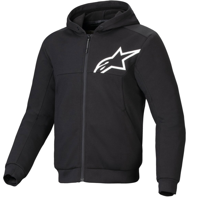 Alpinestars Chrome V2 Sport Motorrad Sweatshirt schwarz-weiß