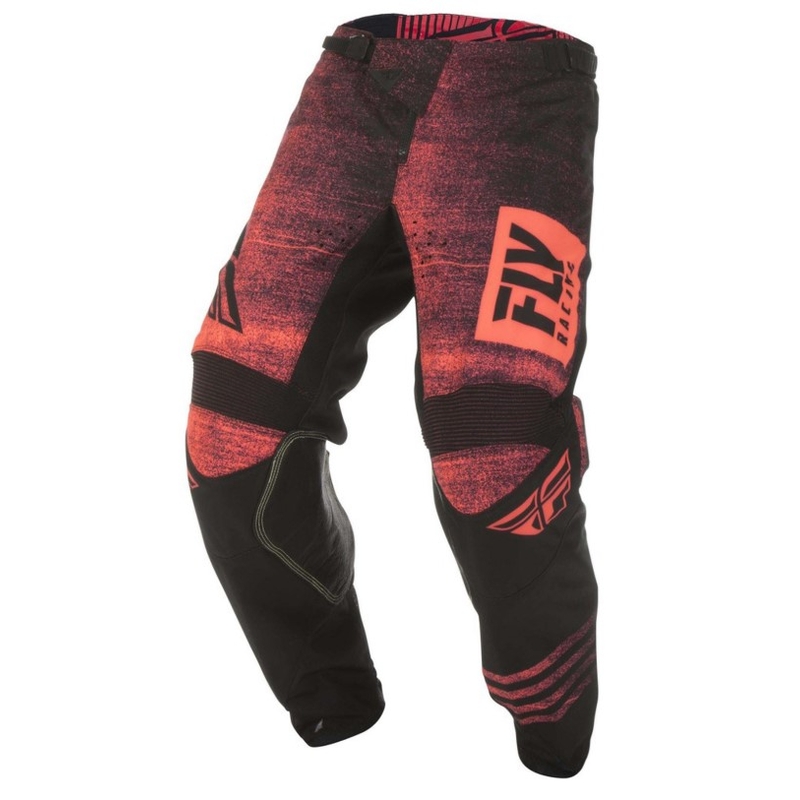 Motocross-Hose FLY Racing Kinetic NOIZ 2019 - USA schwarz-fluorrot