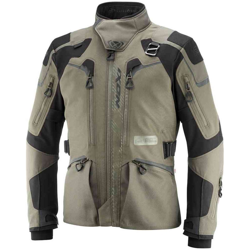 Motorradjacke IXON Odin khaki-schwarz