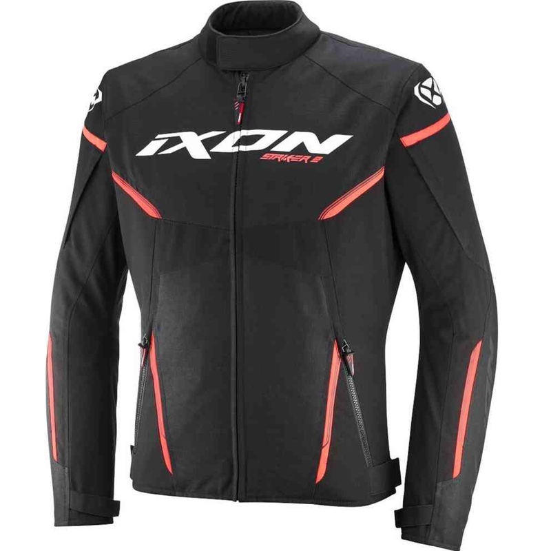 Motorradjacke IXON Striker 2 schwarz-weiß-rot