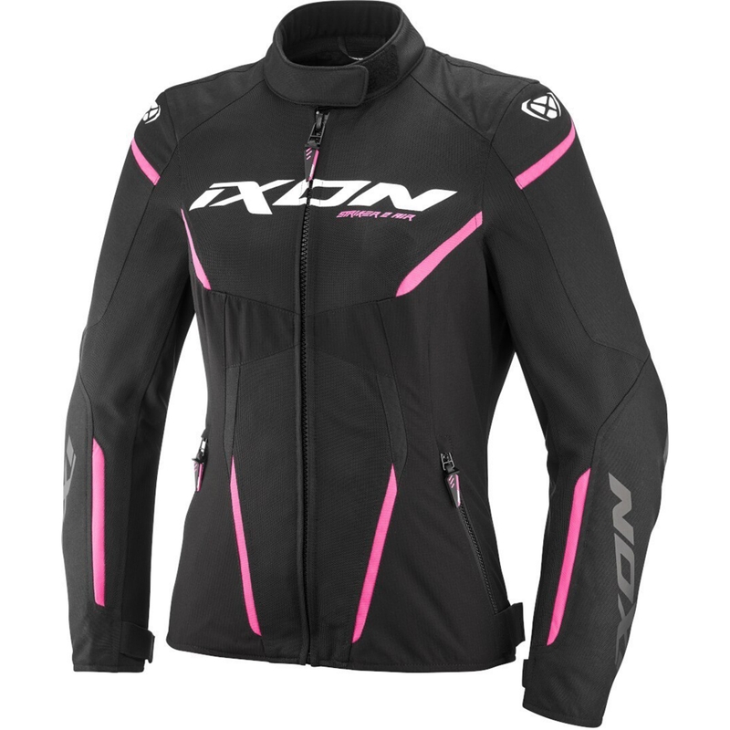 Damen-Motorradjacke IXON Striker 2 Air WP Lady schwarz und rosa
