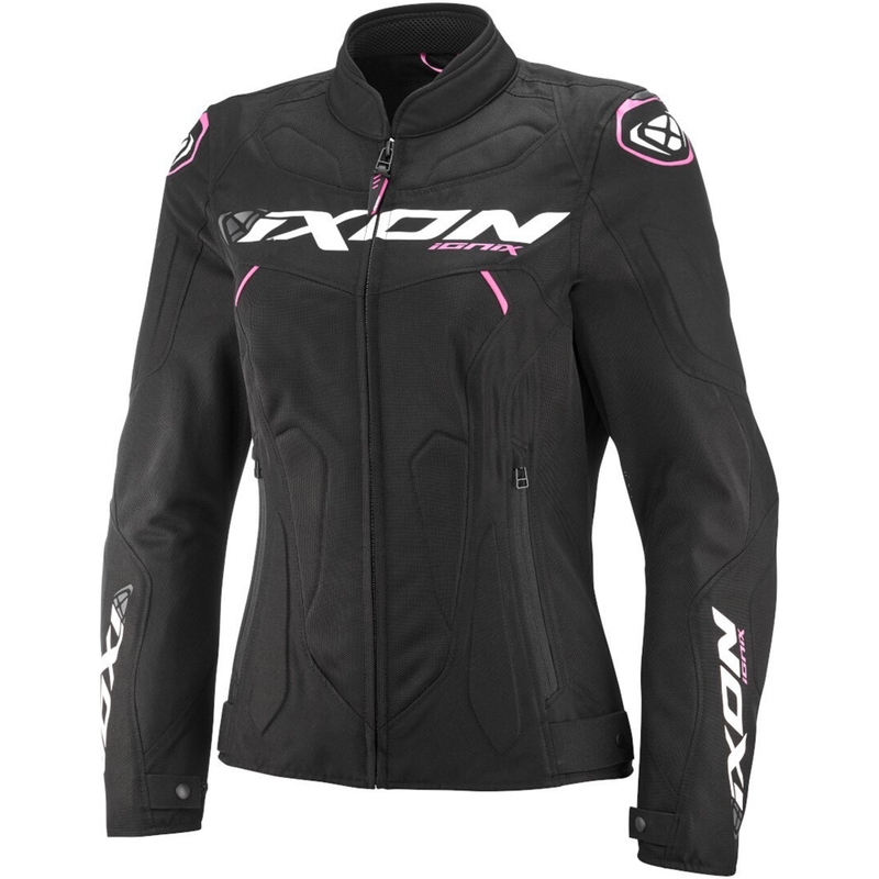 Damen Motorradjacke IXON Ionix Lady schwarz und rosa