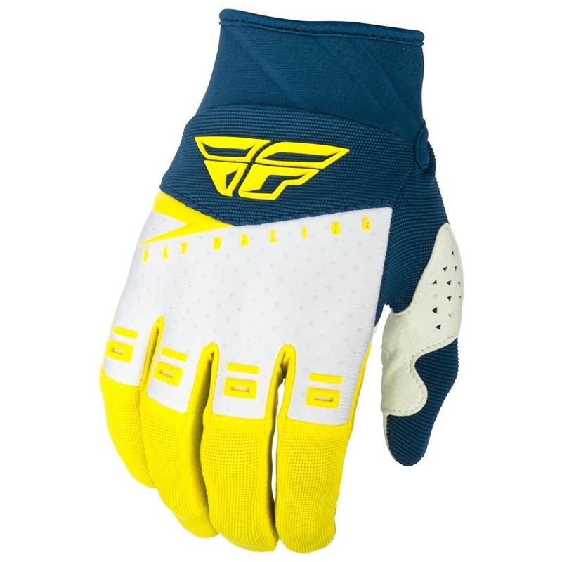 Motocross Handschuhe FLY Racing F-16 2019 - USA gelb-weiß-blau Ausverkauf